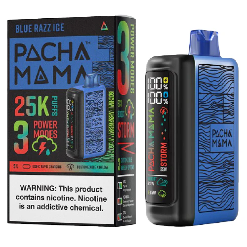 Blue_Razz_Ice_PACHA_MAMA-01_1200x.webp Blue Razz Ice Disposable Vape (25000 Puffs) by Pachamama 25K