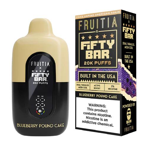 Blueberry_Pound_Cake-01_900x.webp Blueberry Pound Cake Disposable Vape (20000 Puffs) by Fruitia x Fifty Bar
