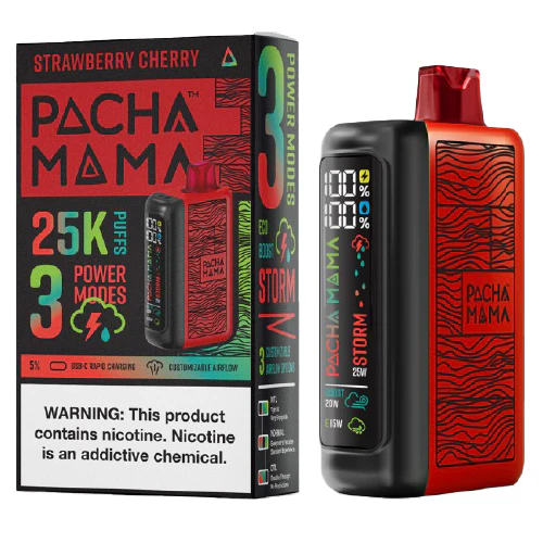 Strawberry_Cherry_PACHA_MAMA-01_900x.webp Strawberry Cherry Disposable Vape (25000 Puffs) by Pachamama 25K