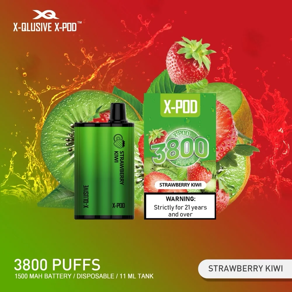 X-QLUSIVE-X-POD-STRAWBERRY-KIWI.webp X-QLUSIVE X-POD STRAWBERRY KIWI – 3800 PUFFS