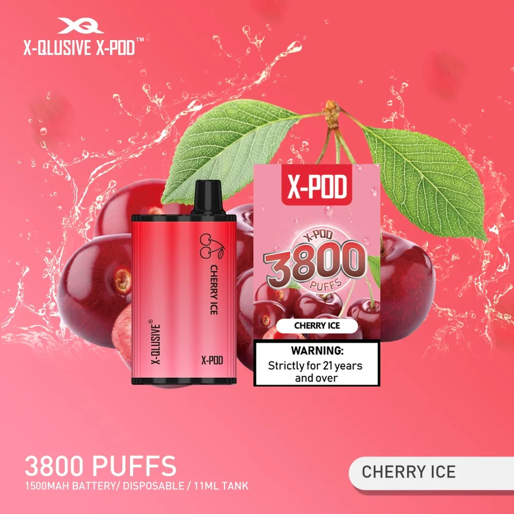 XPOD-XQLUSIVE-CHERRY-ICE.webp X-QLUSIVE X-POD CHERRY ICE – 3800 PUFFS