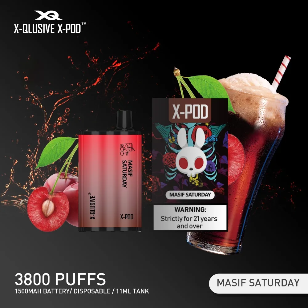 XPOD-XQLUSIVE-MASIF-SATURDAY.webp X-QLUSIVE X-POD MELBOURNE BOUNCE (Watermelon Peach Ice) – 3800 PUFFS