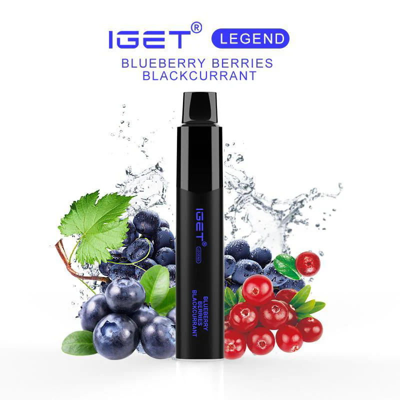 blueberry-berries-blackcurrant-iget-legend.webp IGET LEGEND BLUEBERRY BERRIES BLACKCURRANT – 4000 PUFFS