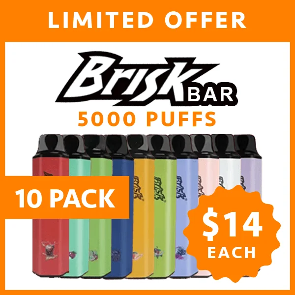 brisk10-min.webp BRISK BAR – 5000 PUFFS – 10 PACK