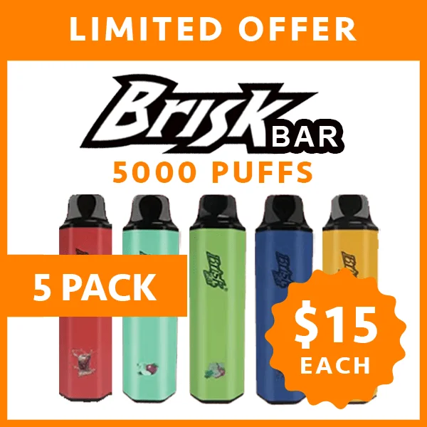 brisk5-min-1.webp BRISK BAR – 5000 PUFFS – 5 PACK