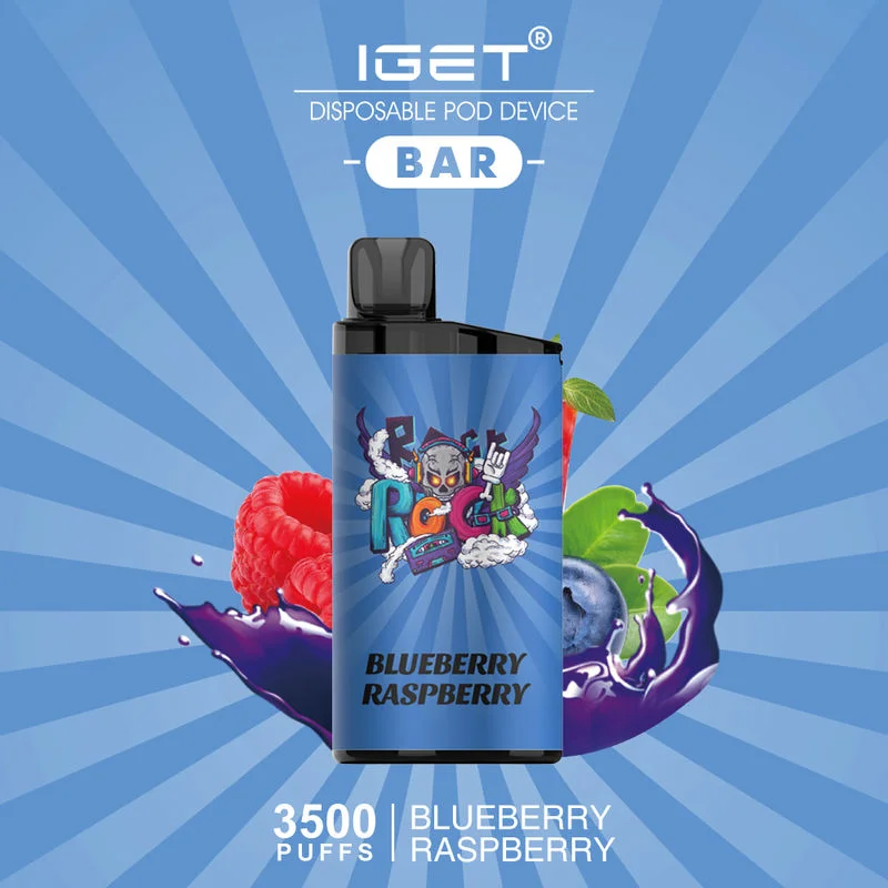 iget-bar-blueberry-raspberry-3500-puffs.webp IGET BAR BLUEBERRY RASPBERRY ICE – 3500 PUFFS